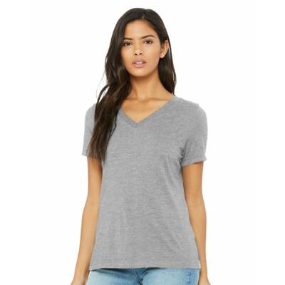 Women's Relaxed Heather CVC V-Neck Tee Thumbnail