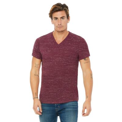 Unisex Textured Jersey V-Neck T-Shirt Thumbnail