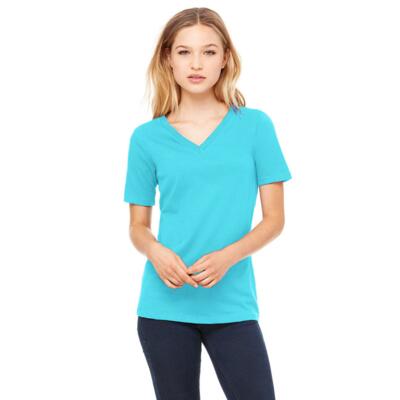 Ladies' Relaxed Jersey V-Neck T-Shirt Thumbnail