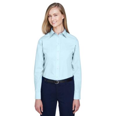 Ladies' Crown Collection® Solid Broadcloth Woven Shirt Thumbnail