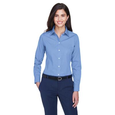 Ladies' Crown Collection® Solid Oxford Woven Shirt Thumbnail