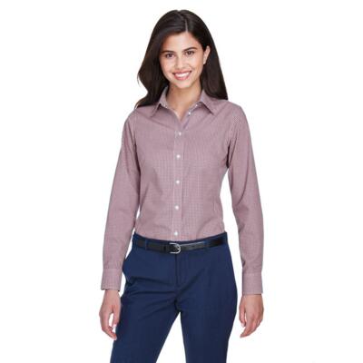 Ladies' Ladies' Crown Collection® Gingham Check Woven Shirt Thumbnail
