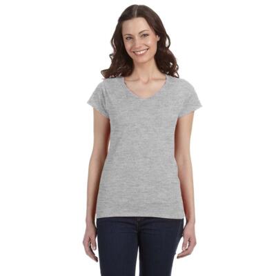 Ladies' SoftStyle® Fitted V-Neck T-Shirt Thumbnail