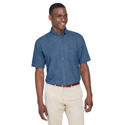 Men's Short-Sleeve Denim Shirt Thumbnail