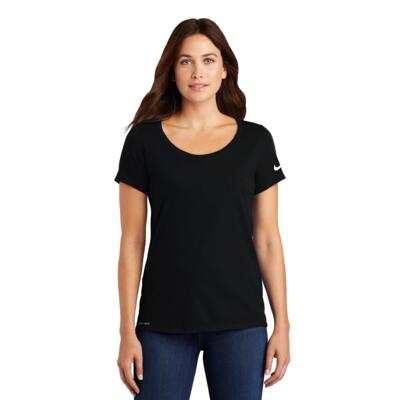 NIKE Dri-FIT COTTON/POLY SCOOP NECK LADIES' TEE Thumbnail