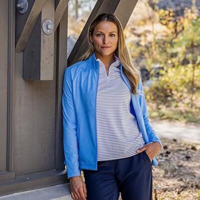 Cutter & Buck Virtue Eco Pique Stripe Recycled Womens Top Thumbnail