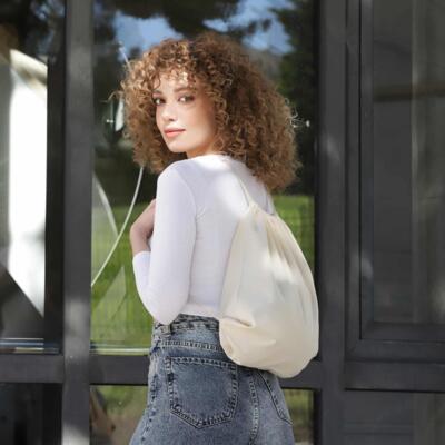 Organic Cotton Drawstring Backpack Thumbnail