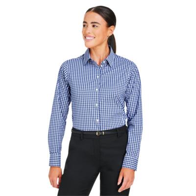 CrownLux Performance® Ladies' Gingham Shirt Thumbnail