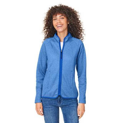 Ladies' Venture Heathered Stripe Full-Zip Thumbnail