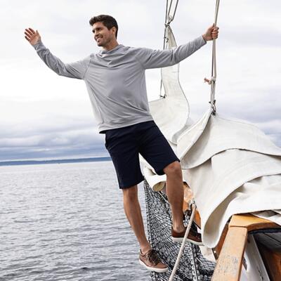 Cutter & Buck Adapt Knit Recycled Mens Heathered Hooded Pullover Thumbnail